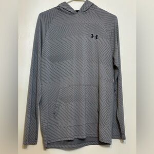 Under Armour HeatGear Men's Loose Fit Hoodie - Gray Patterned - Size Medium